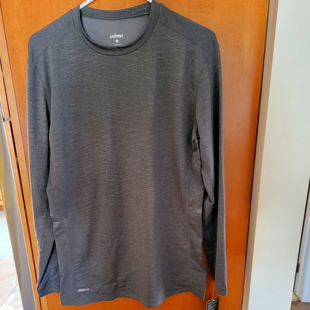 Unipro Qwick-Dry * Mens Large Long Sleeve  Crew Neck Shirt